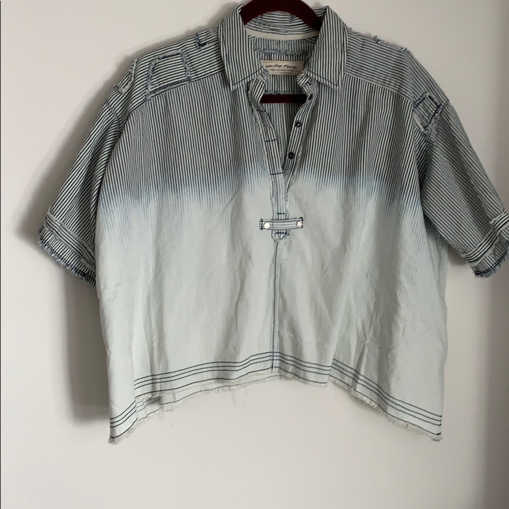 Free People We the free ombré denim top size XS